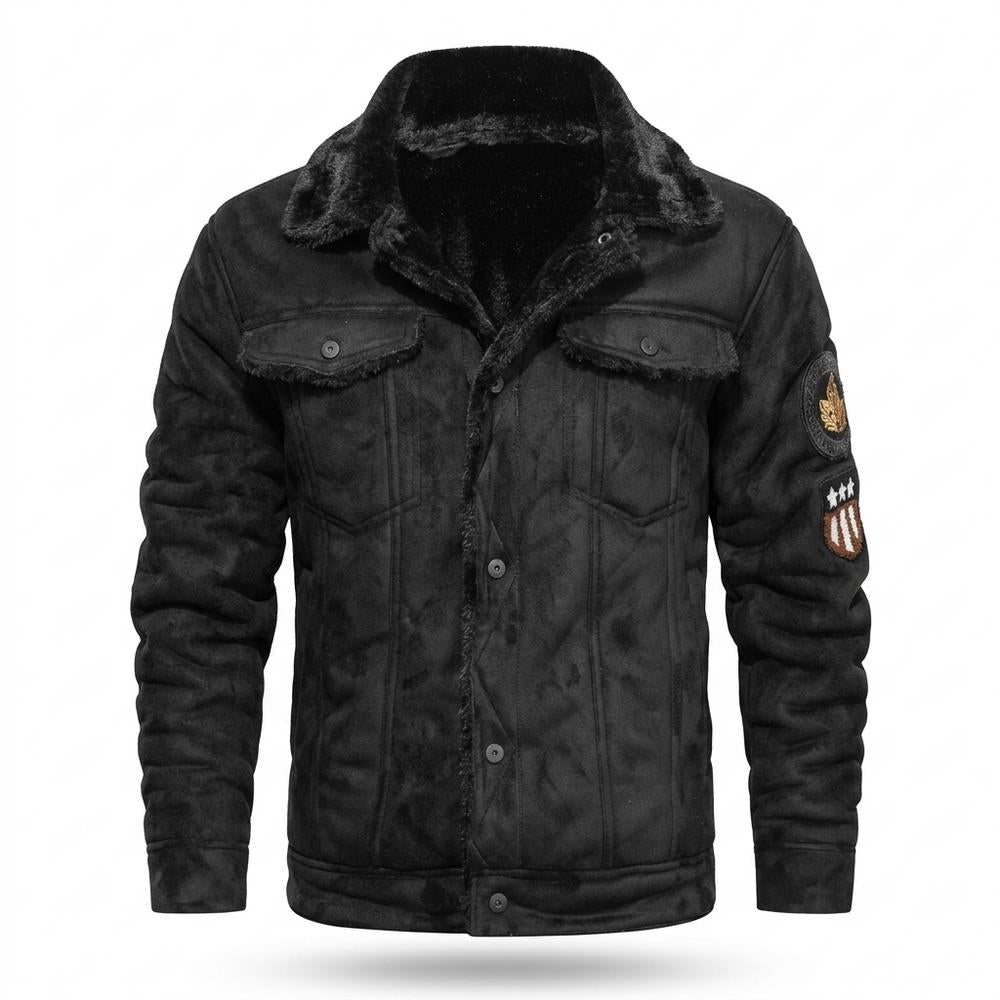 Allsaints Leather - Elsol | Fleece-Lined Faux Suede Jacket Men