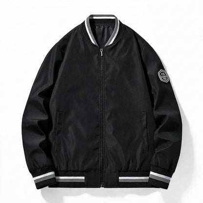 Allsaints Leather - Kever | Zip-Up Striped-Trim Jacket Men