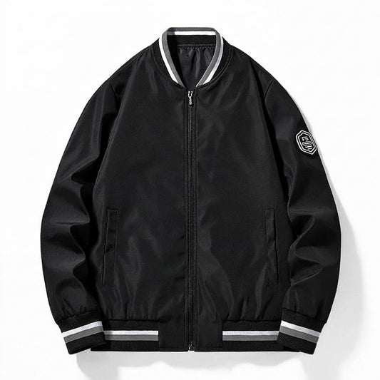 Allsaints Leather - Kever | Zip-Up Striped-Trim Jacket Men