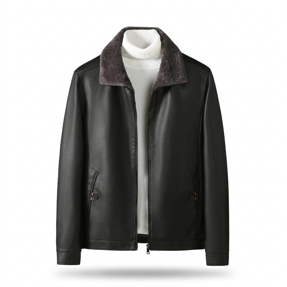 Allsaints Leather - Tizan | Fleece-Lined Zip-Up Leather Jacket Men