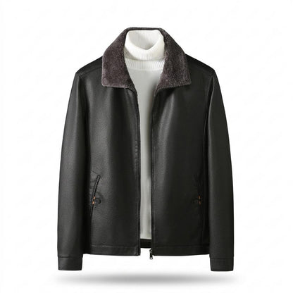Allsaints Leather - Tizan | Fleece-Lined Zip-Up Leather Jacket Men