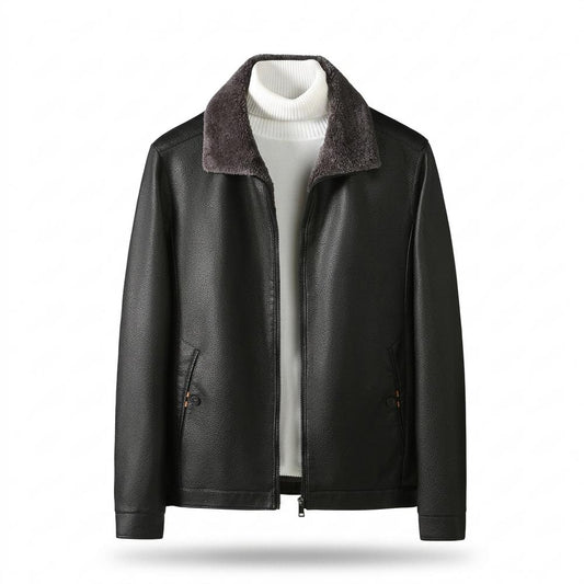 Allsaints Leather - Tizan | Fleece-Lined Zip-Up Leather Jacket Men