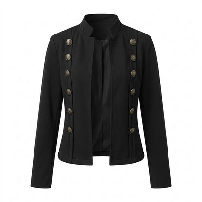 Allsaints Leather - Zelor | Double-Breasted Stand-Collar Jacket Women