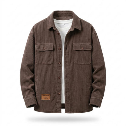 Allsaints Leather - Semel | Corduroy Button-Up Shirt Men