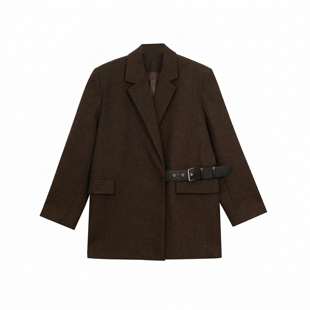 Allsaints Leather - Allan | Belted Relaxed-Fit Blazer Women