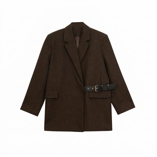 Allsaints Leather - Allan | Belted Relaxed-Fit Blazer Women