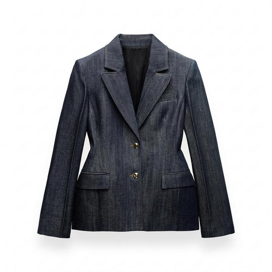 Allsaints Leather - Kesin | Denim Fitted Blazer Women