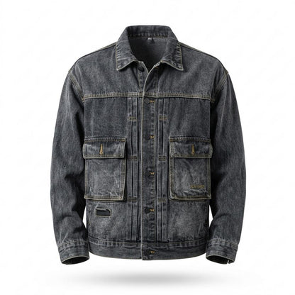 Allsaints Leather - Lomon | Washed Multi-Pocket Denim Jacket Men