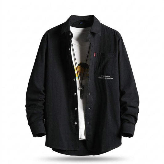 Allsaints Leather - Yurel | Cotton Long-Sleeved Shirt Men