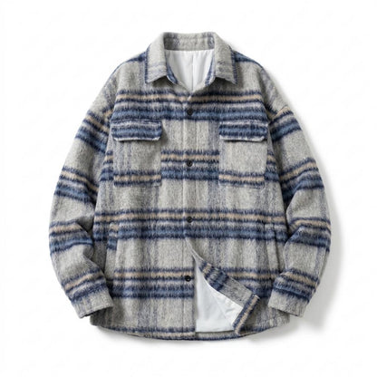 Allsaints Leather - Misel | Plaid Brushed Jacket Men