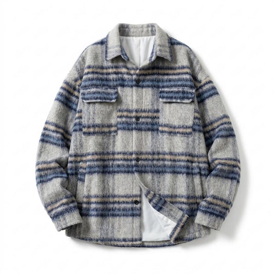 Allsaints Leather - Misel | Plaid Brushed Jacket Men