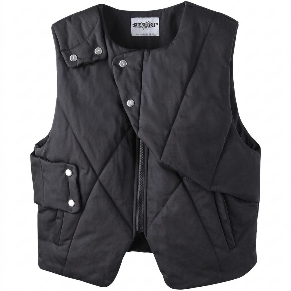 Allsaints Leather - Rarel | Quilted Asymmetrical Vest Unisex