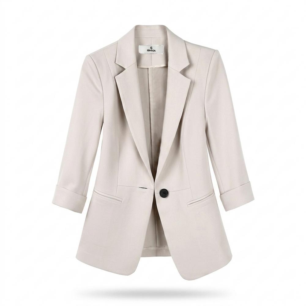 Allsaints Leather - Lonor | Single-Breasted Three-Quarter Sleeve Blazer Women