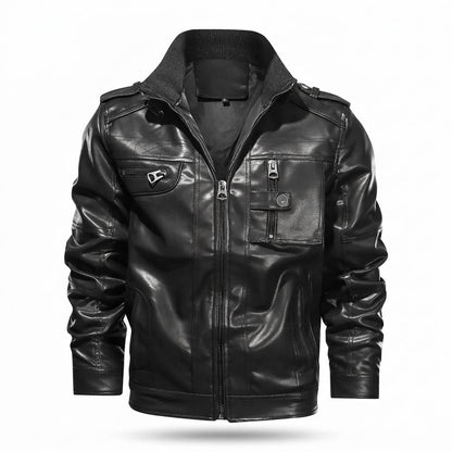Allsaints Leather - Roken | Zippered Lined Leather Jacket Men