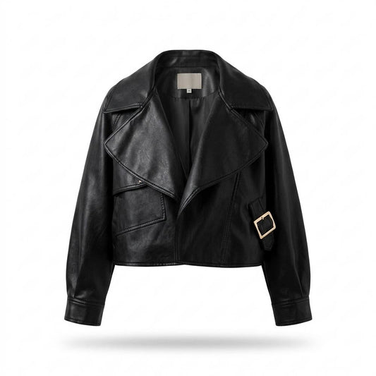 Allsaints Leather - Vasol | Relaxed-Fit Cropped Leather Jacket Women