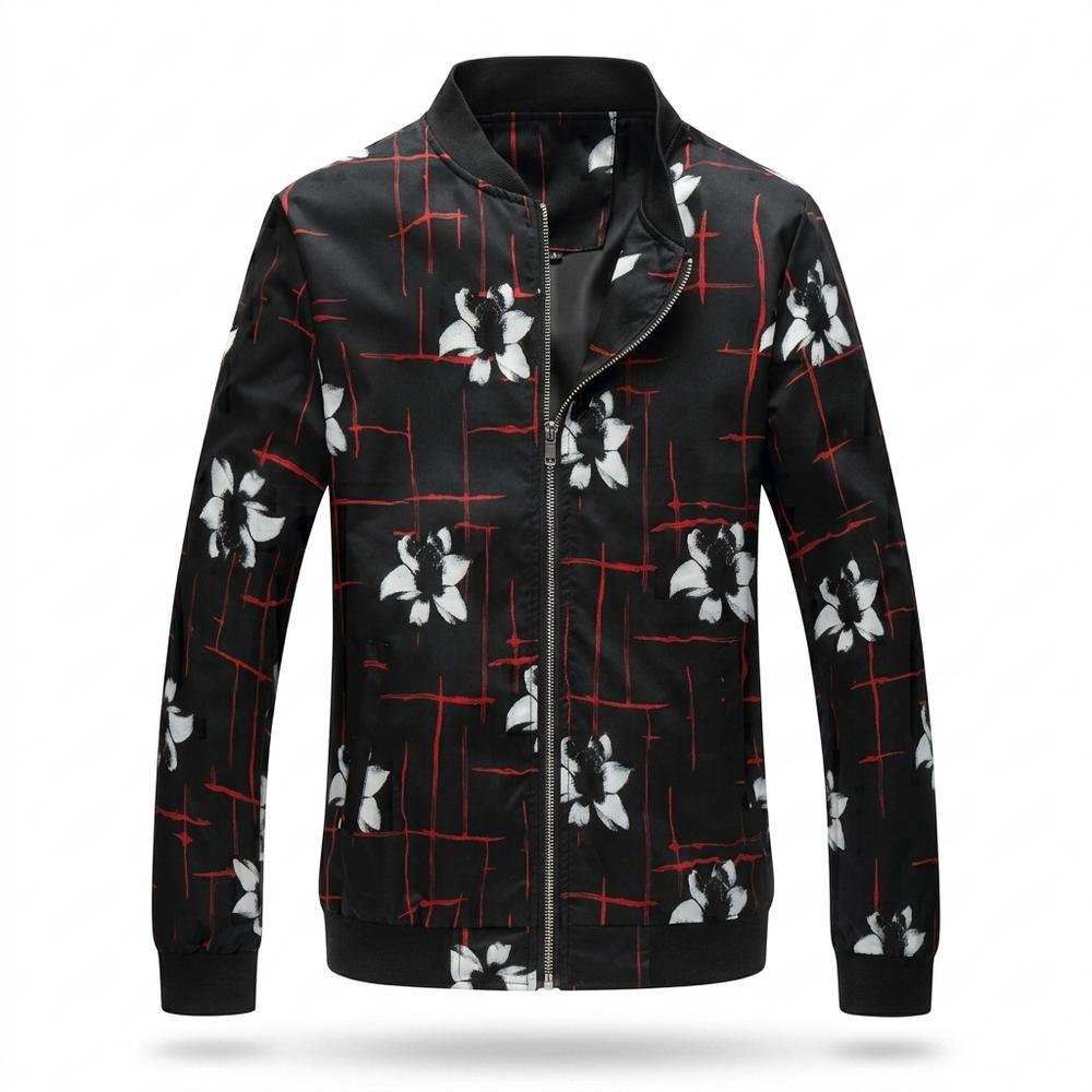 Allsaints Leather - Vuhun | Patterned Zip-Up Jacket Men