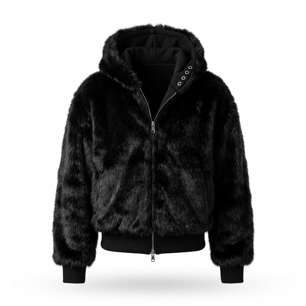 Allsaints Leather - Misil | Faux-Fur Hooded Jacket Unisex