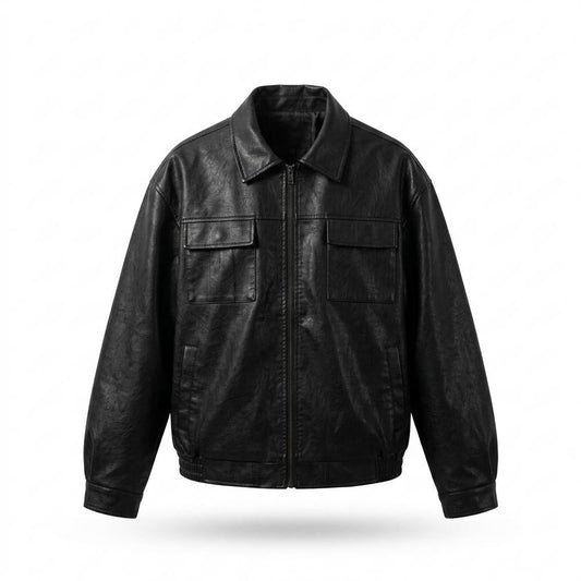 Allsaints Leather - Tamor | Zip-Up Flap-Pocket Leather Jacket Unisex