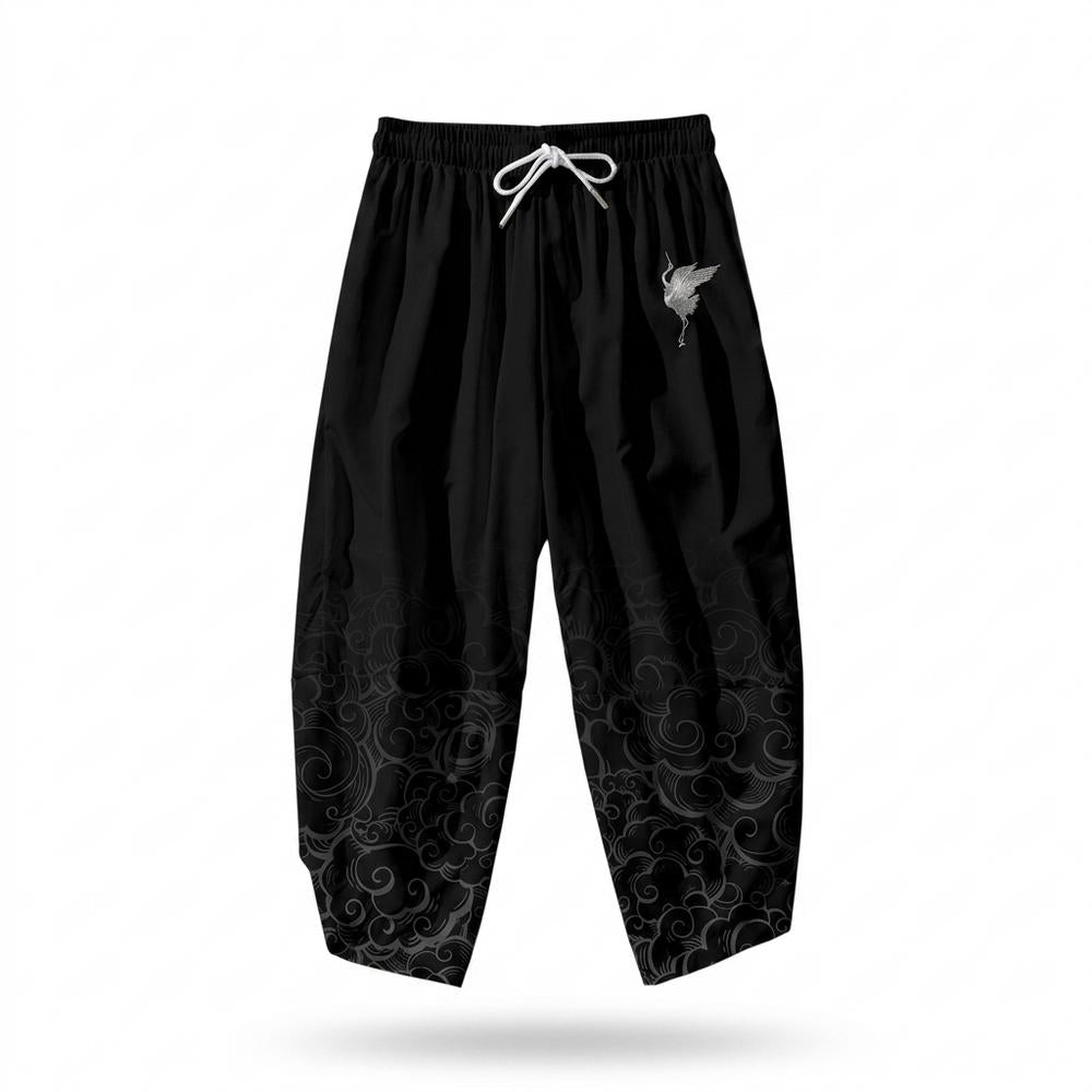 Allsaints Leather - Demok | Embroidered Drawstring Pants Unisex