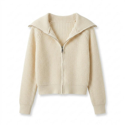 Allsaints Leather - Venor | Zip-Up Rib-Knit Knit Cardigan Women