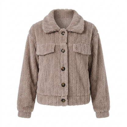 Allsaints Leather - Lolar | Fleece Button-Front Jacket Women