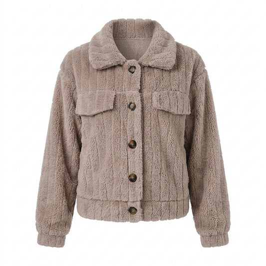Allsaints Leather - Lolar | Fleece Button-Front Jacket Women