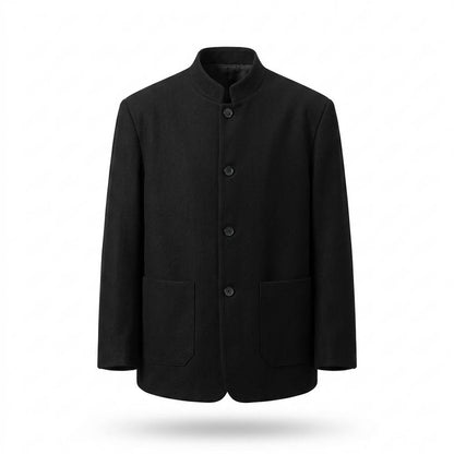 Allsaints Leather - Mimir | Stand-Collar Wool Jacket Men
