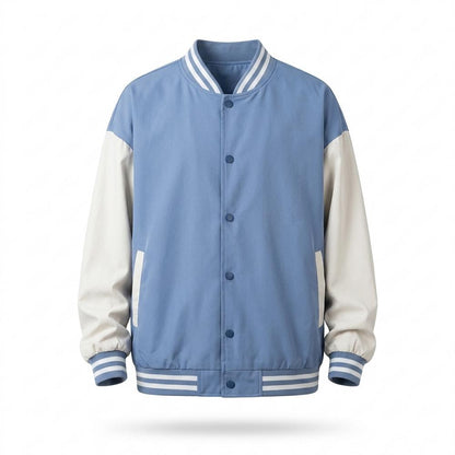 Allsaints Leather - Selen | Two-Tone Striped-Trim Jacket Unisex