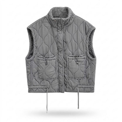 Allsaints Leather - Daded | Quilted Padded Vest Women