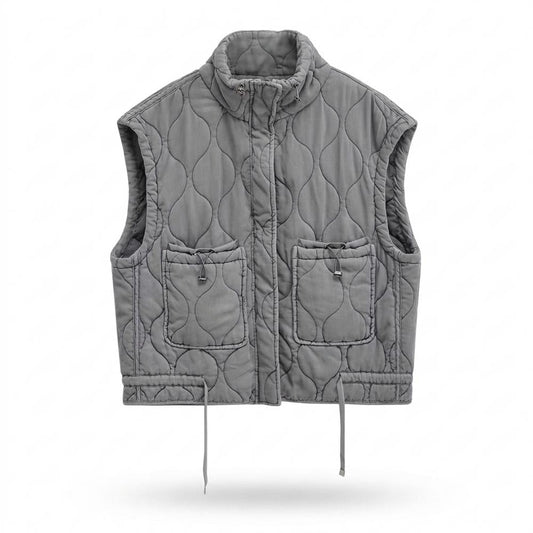Allsaints Leather - Daded | Quilted Padded Vest Women