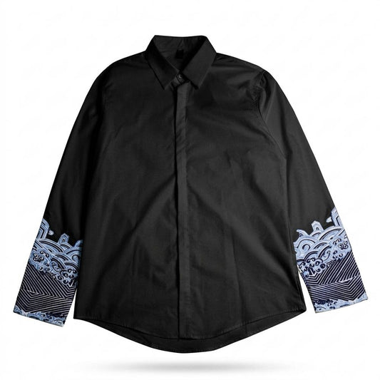 Allsaints Leather - Digat | Embroidered Button-Up Shirt Men