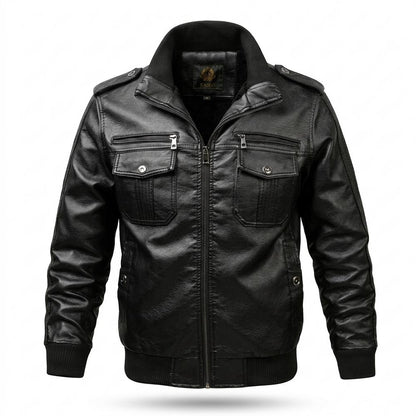 Allsaints Leather - Lanav | Lined Multi-Pocket Leather Jacket Men