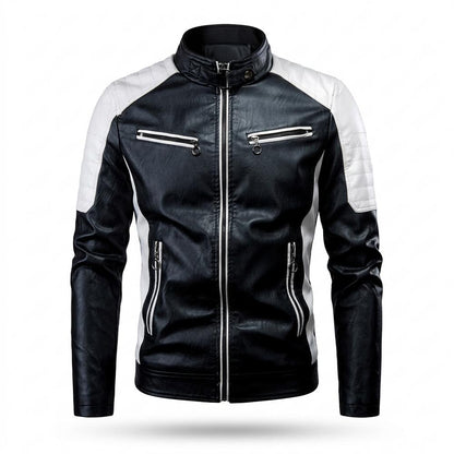 Allsaints Leather - Sowus | Two-Tone Slim-Fit Leather Jacket Men