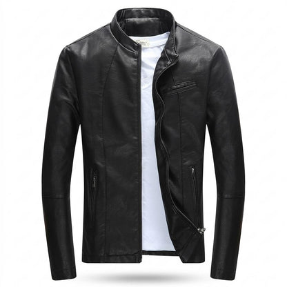 Allsaints Leather - Taven | Slim Fit Zip-Up Leather Jacket Men