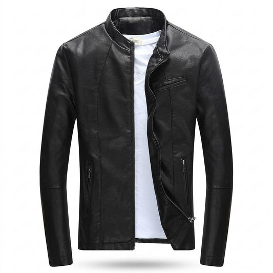 Allsaints Leather - Taven | Slim Fit Zip-Up Leather Jacket Men