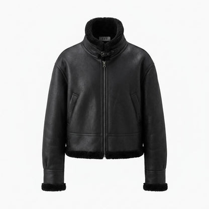 Allsaints Leather - Sopol | Lined Cropped Leather Jacket Unisex