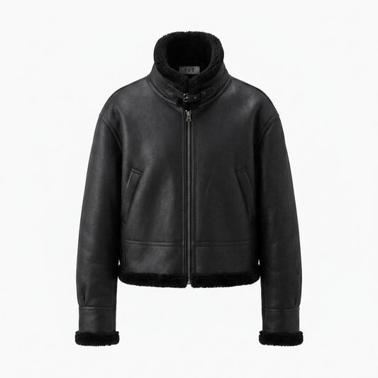 Allsaints Leather - Sopol | Lined Cropped Leather Jacket Unisex