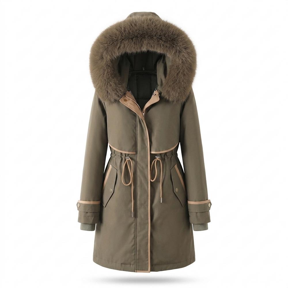 Allsaints Leather - Nenal | Fur-Trimmed Drawstring-Waist Coat Women