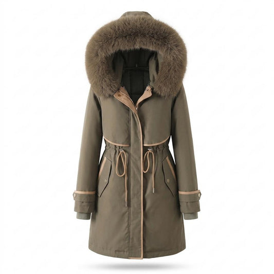 Allsaints Leather - Nenal | Fur-Trimmed Drawstring-Waist Coat Women