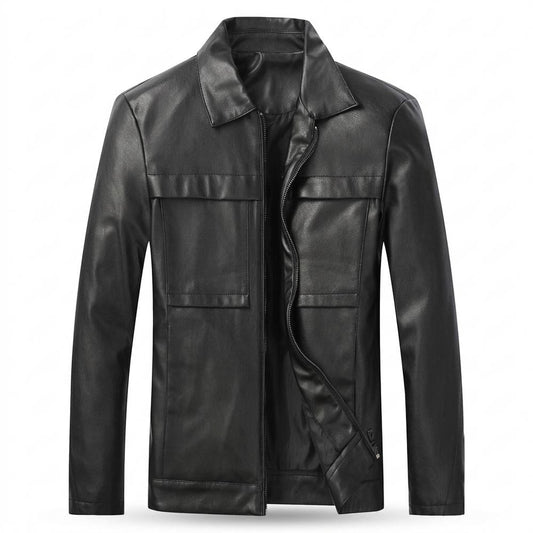 Allsaints Leather - Rosin | Zip-Up Collared Leather Jacket Men