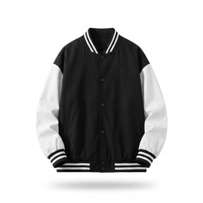 Allsaints Leather - Tasin | Two-Tone Contrast-Sleeve Jacket Unisex