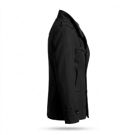 Allsaints Leather - Yuvod | Double-Breasted Wool-Blend Coat Men