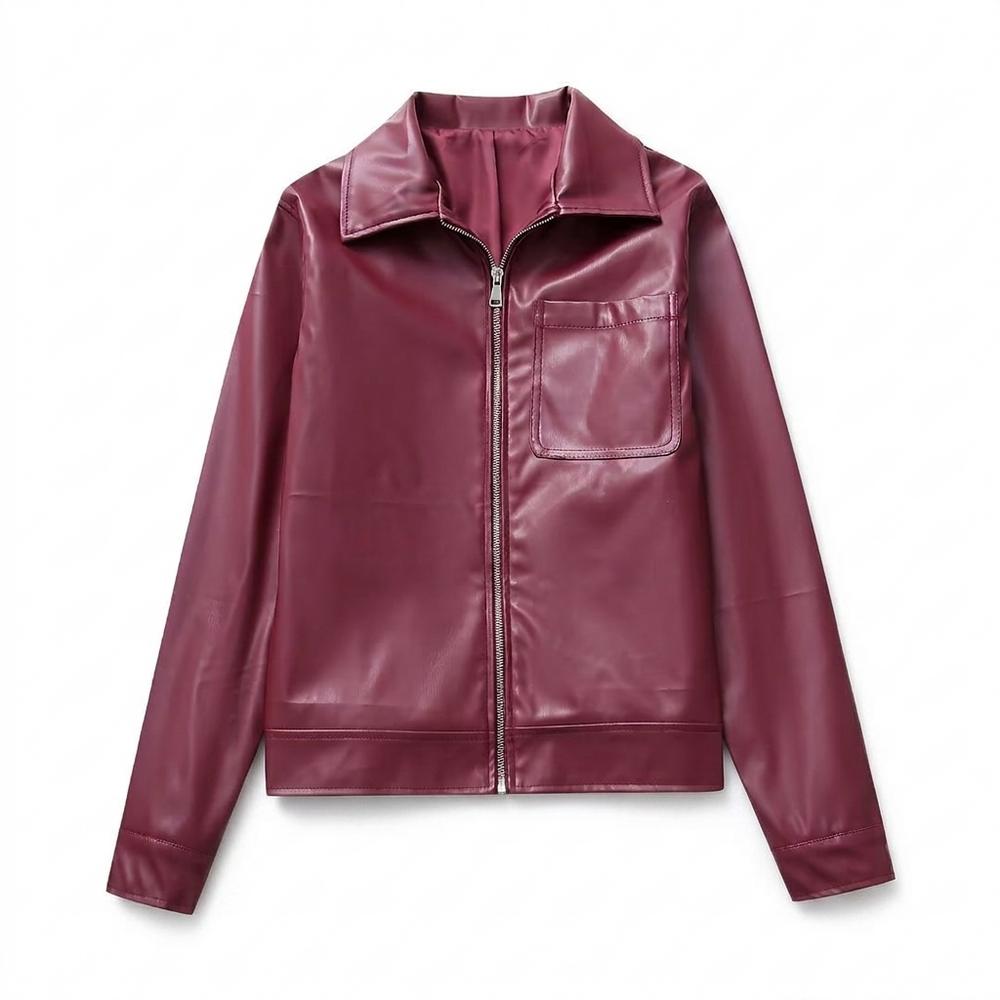 Allsaints Leather - Miren | Zip-Up Collared Leather Jacket Unisex