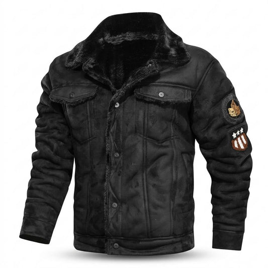 Allsaints Leather - Vinur | Plush-Lined Button-Up Jacket Men