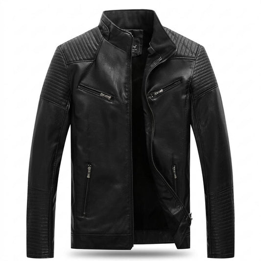 Allsaints Leather - Yohal | Quilted Zip-Up Leather Jacket Men