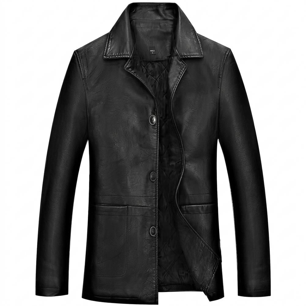 Allsaints Leather - Totiv | Button-Up Lined Leather Jacket Men