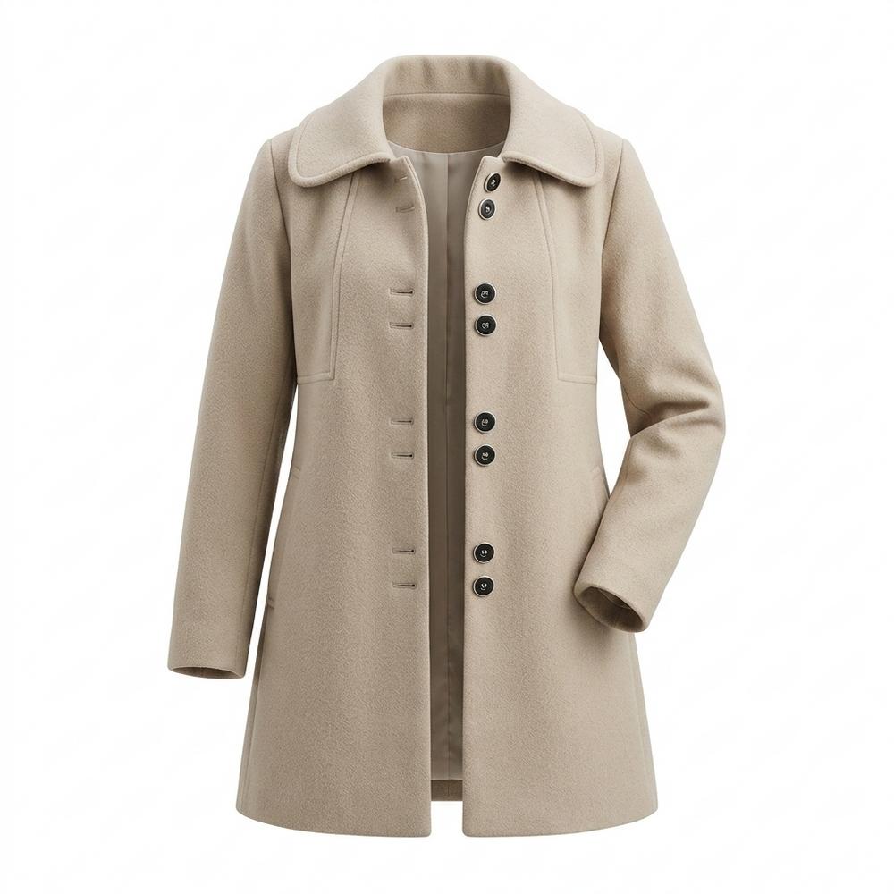 Allsaints Leather - Armar | Single-Breasted Peter Pan Collar Coat Women