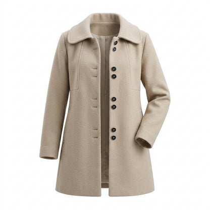 Allsaints Leather - Armar | Single-Breasted Peter Pan Collar Coat Women