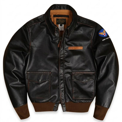 Allsaints Leather - Maziv | Zip-Front Embroidered Leather Jacket Men