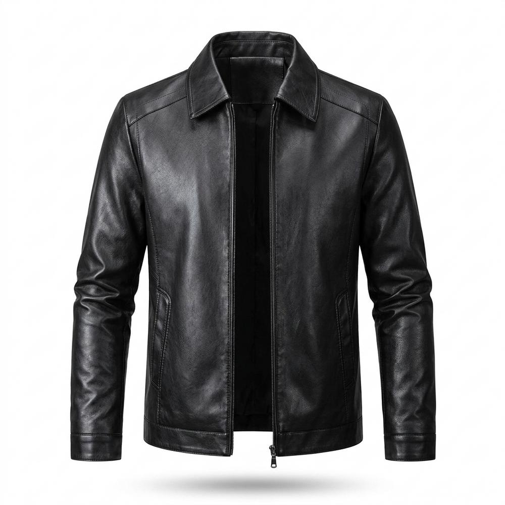 Allsaints Leather - Tavel | Zip-Up Collared Leather Jacket Men